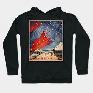 Australia Starry Night Vintage Travel Poster Tourism Hoodie